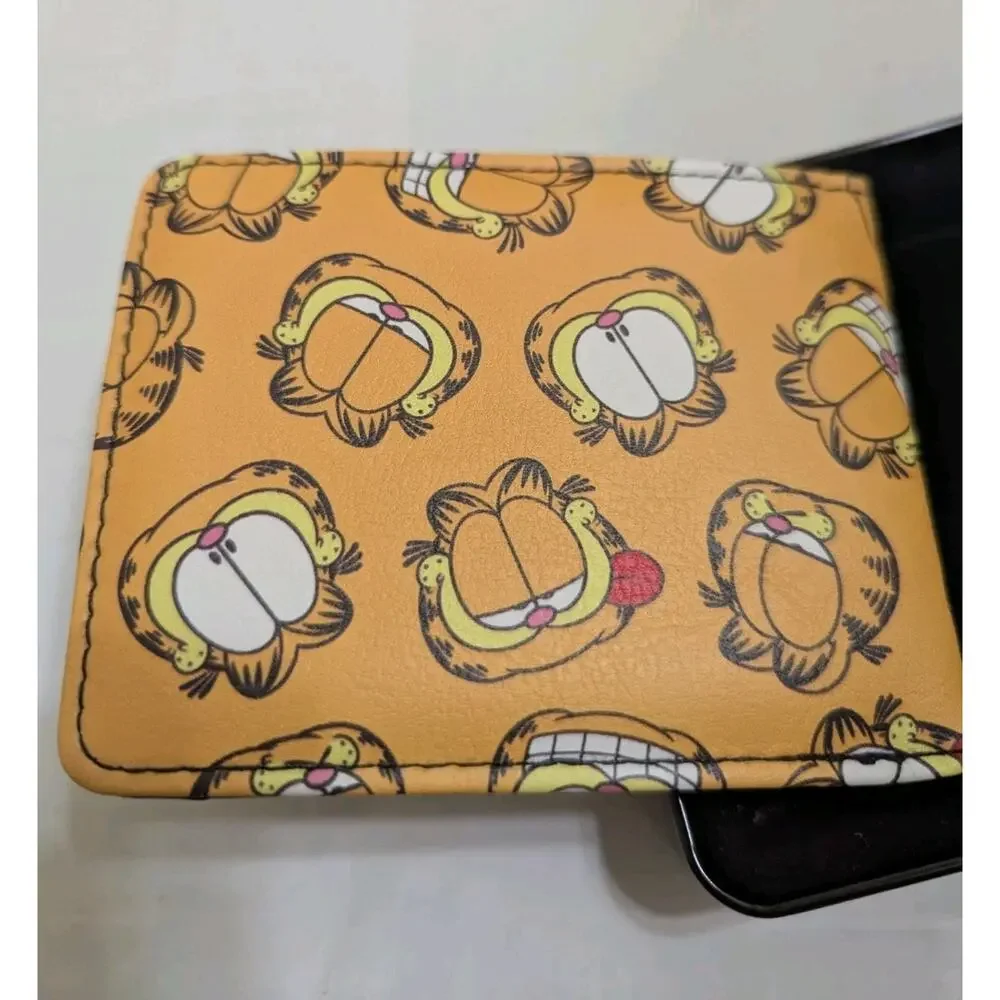 New Buckle-Down Men's Bifold Wallet Garfield Cute Cartoon Cat Character